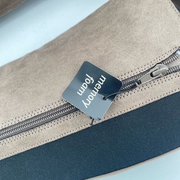 Arizona Jean Co Women’s Gray Faux Suede Tall Riding Boots Lug Sole 8.5, NWOT - Picture 9 of 13